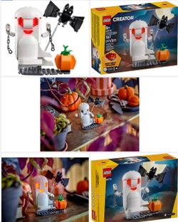 LEGO LUMINOUS GHOST Set 40772 halloween pumpkin bat gwp celebration series 3 and fun Halloween pumpkin skeleton