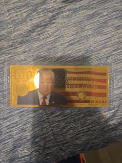 Trump 100 Milligram Pure Gold Novelty Bill