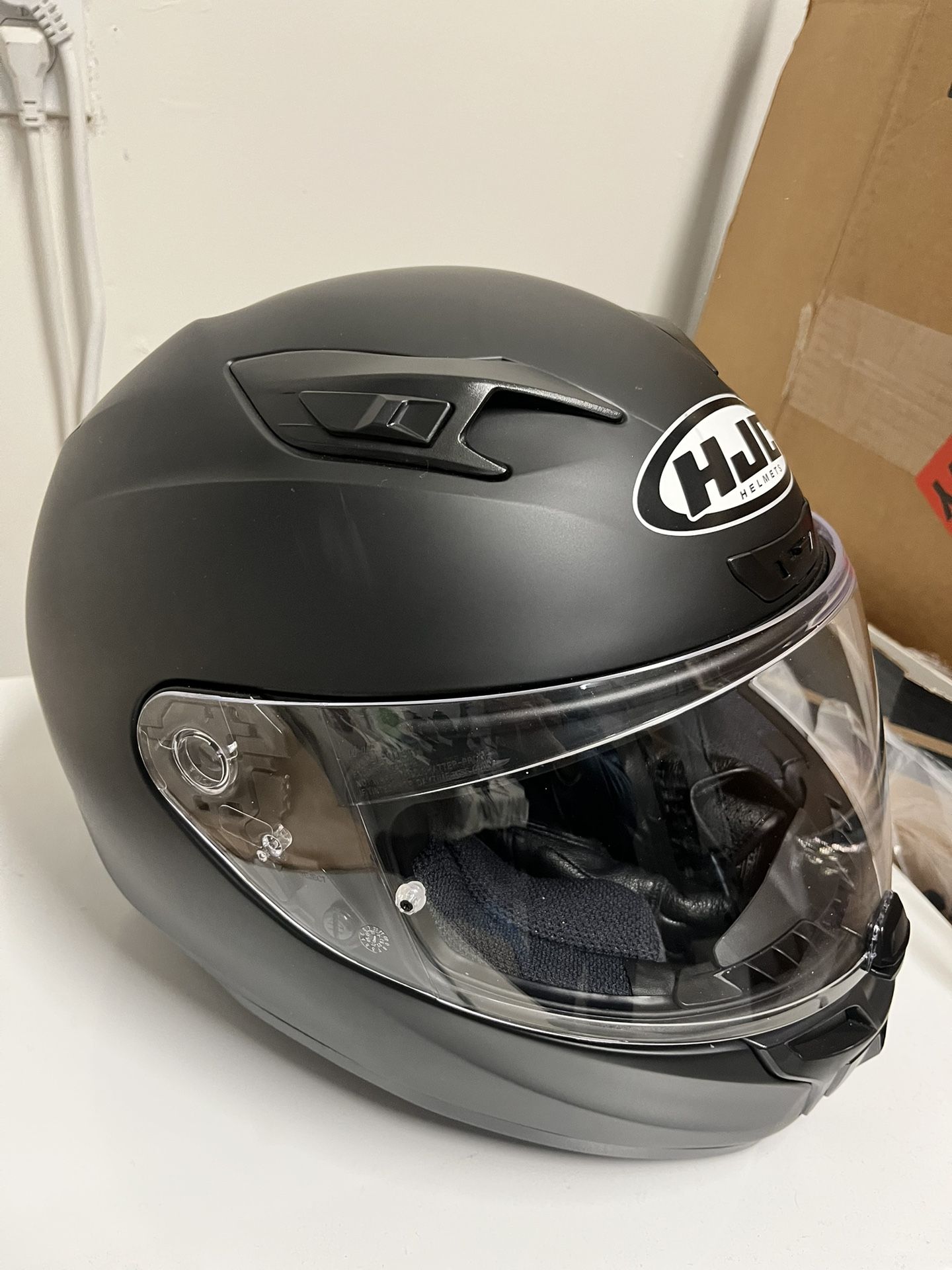 HJC Large Mat Black Motorcycle Helmet