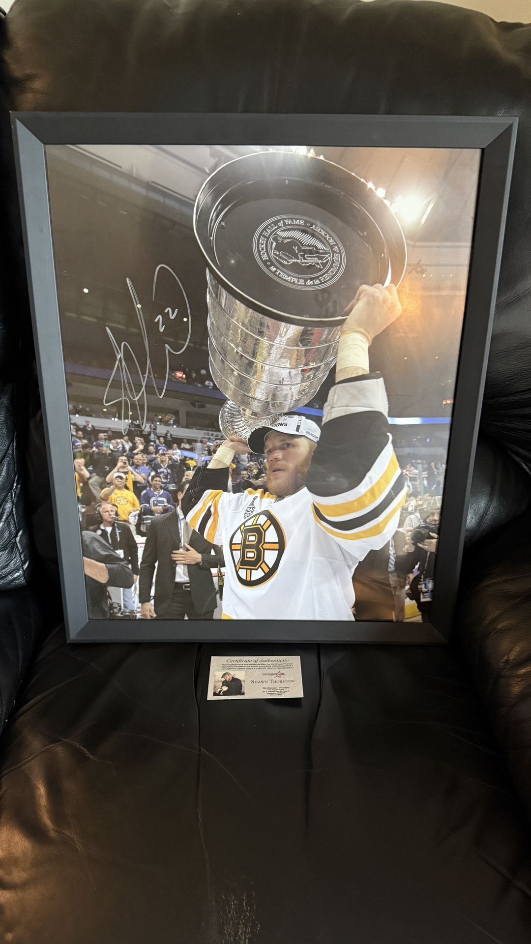 Shawn Thornton Signed Stanley Cup Photo With Coa!