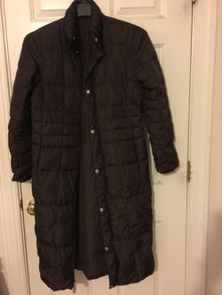 Lady’s Lands’End reversible long down coat size S