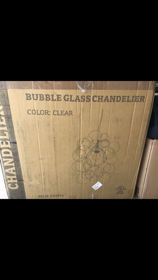 World Market Bubble Glass Chandelier Household In Stockton Ca World Market Bubble Glass Chandelier Household In Stockton Ca Offerup