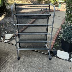 5-tier rolling shoe rack 15$