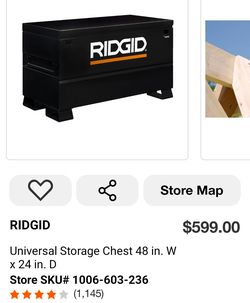 RIDGID 48in Job Site Storage Chest