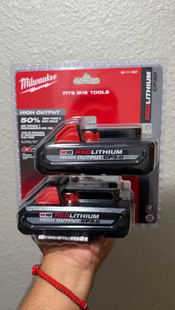 Milwaukee 2 pack M18 Battery 3.0 High Out Milwaukee Paquete de 2 Baterias M18 3.0 High Out