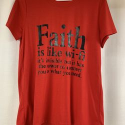 Medium Red T-shirt With A Message