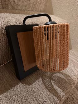 Woven Rattan wall sconce