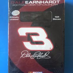 Brand new sealed 2007 Dale Earnhardt daily desktop calendar base w/car NASCAR #3