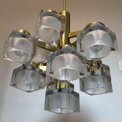 Vintage 1970s MCM Gaetano Sciolari Chandelier