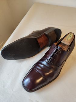 SALVATORE FERRAGAMO MENS SHOES BROWN LEATHER OXFORD LOAFERS U.S. SIZE 11.5