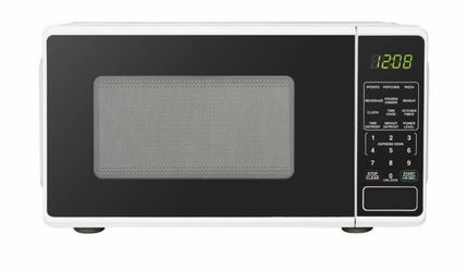 0.7 Feet³ Countertop Microwave Oven, 700 Watts, Black and White