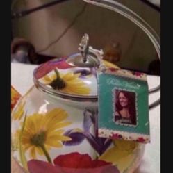 CA. NOT USED PIONEER WOMAN FLOWERED TEA POT KETTLE