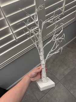 White Birch Decorative Tree with Base