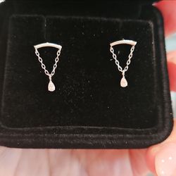 Hidden Helix White Gold 10kt earrings