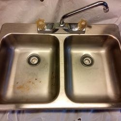 stainless sink w/faucet 