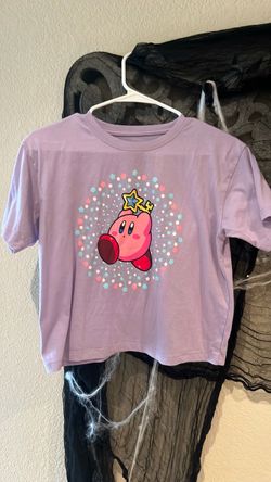 Kirby Graphic Crop T-Shirt Lavender Sz 14/16