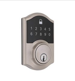 Defiant Castle Satin Nickel Compact Touch Electronic Single Cylinder Deadbolt