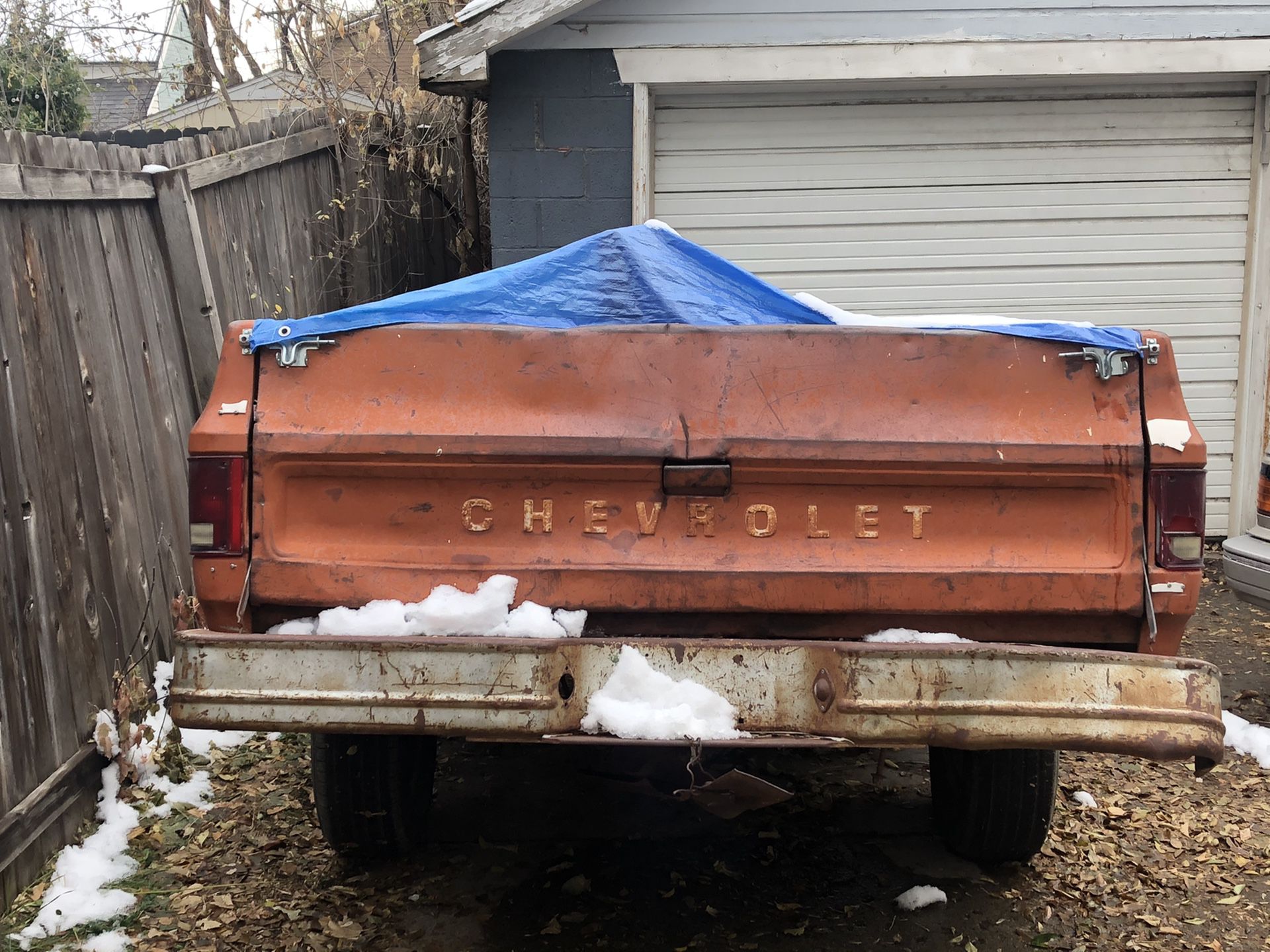 Old Chevy long truck bed trailer