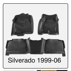 TPE floor mats liners for Chevy Silverado 1999 thru 2006 crew cab