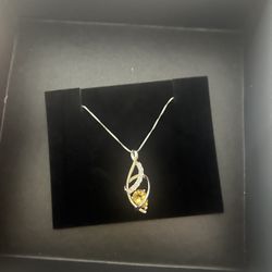 SV CITRINE DIA PENDANT 