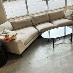 (In Store) Beige Modern Chaise Sectional