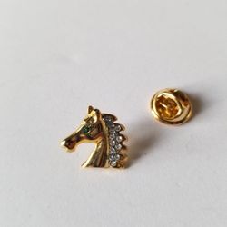 Equestrian Horse Gold Pin/brooch Small