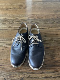 cole haan size 9.5 dark brown grand os Leather Lace Up Dress Shoes C22639