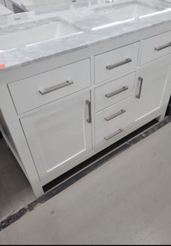 *NEW* Carrara White Stone Marble Vanity