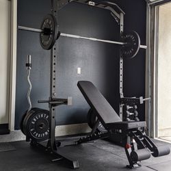 New Commercial Half Rack , Squat Rack For Bench Press , Weight Bench For Your Weights 