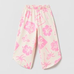 Girls 7 Culottes Wide Leg Crop Cover Up Dance Gym Joggers Swim Beach Pink Washed Pants Zara Hanna Andersson Boden H&M Cotton On Peek Kids