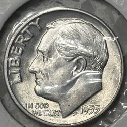 1955 s Roosevelt Dime  In Pristine Condition  