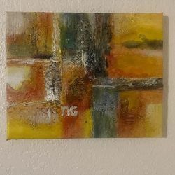 Original Abstract Oil Painting On Canvas 