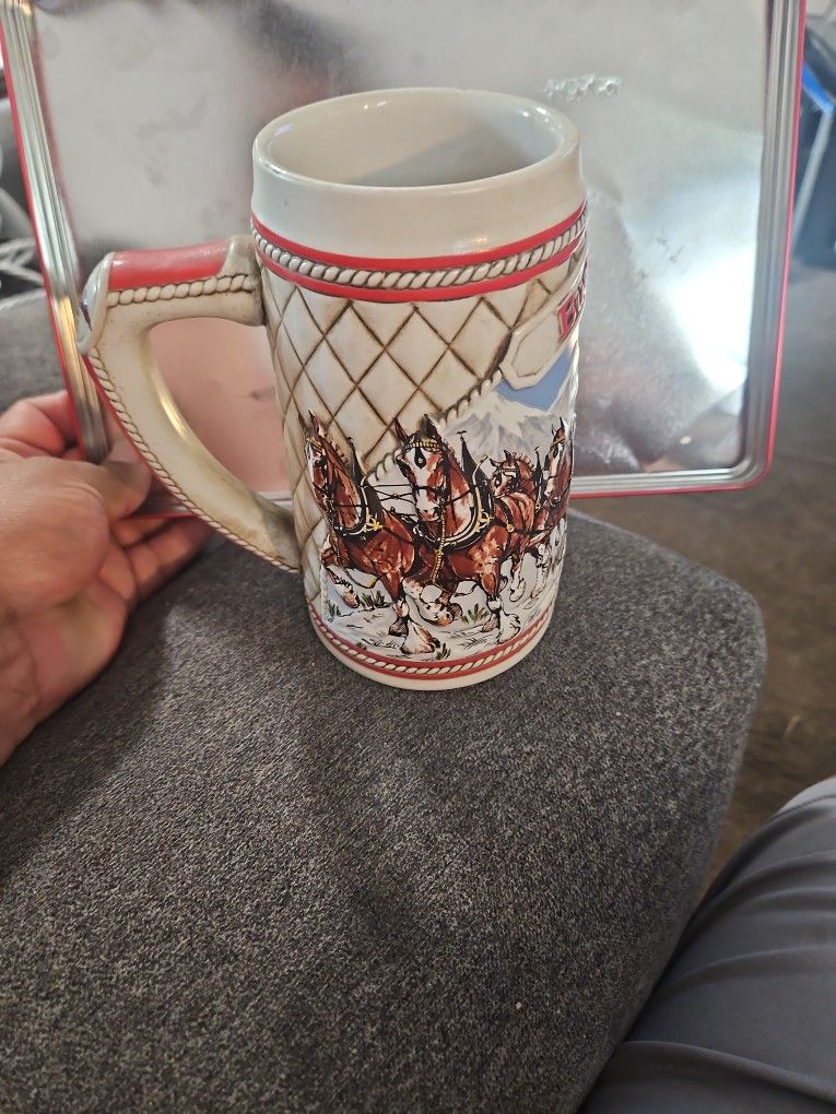 Limited Edition 1985 Budweiser Beer Stein