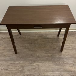 Brown Desk with Wide Drawer for Storage