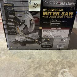 Chicago Electric Power Tool 10’ Compound Miter saw 