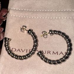David Yurman Earrings Brand New Sterling Silver 