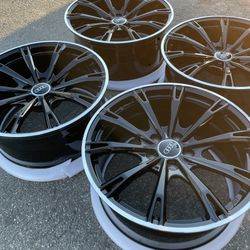 18” NEW Audi A3 A5 A6 Gloss Black Machined Lip Sport Wheels Rims 18x8.5 +35 (5x112)   Fits A3 S3 A43 S4 A5 S5 A6 S6 A7 S7 A8 S8 Q5 SQ5 RS3 RS5 RS7 TT 
