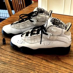 Nike Air Jordan Motor Sport Kids Shoes Size 4 White & Black DJ6163-107