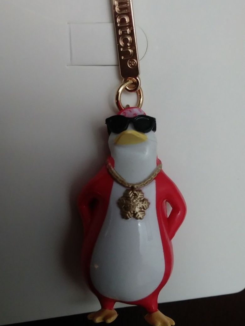 NEW Swatch Limited Edition Pink Penguin Mascot Keychain