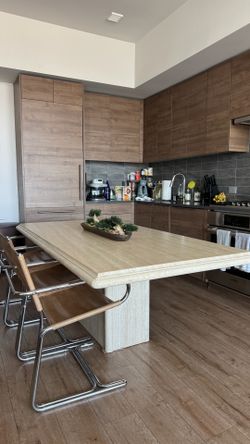 Italian Travertine Dining Table – 78" x 40"