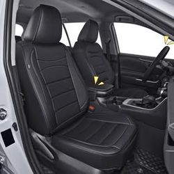 IKABEVEM Full Set Seat Covers for 2019–2026 Toyota RAV4 – Black
