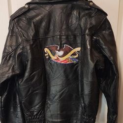 Leather Bomber Jacket