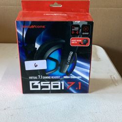 PC Headset with Dynamic Sensory & Noise-Cancelling Mic, 7.1 Surround Sounds, Mute Controls, LED Light, RGB Light for WFH PC, Laptop, Mac (B581 USB Gam