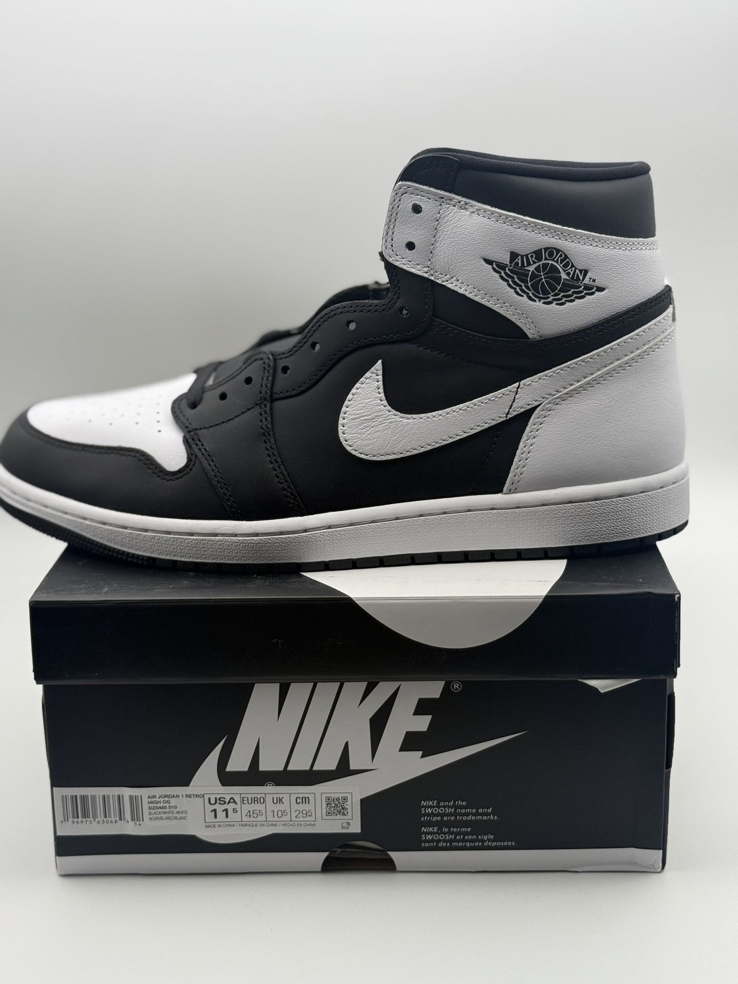 Men’s Jordan Mid 1 Black/white 