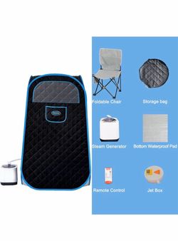Portable Folding Full-Size Steam Sauna Tent with 1000W& 2.2L Steam Generator