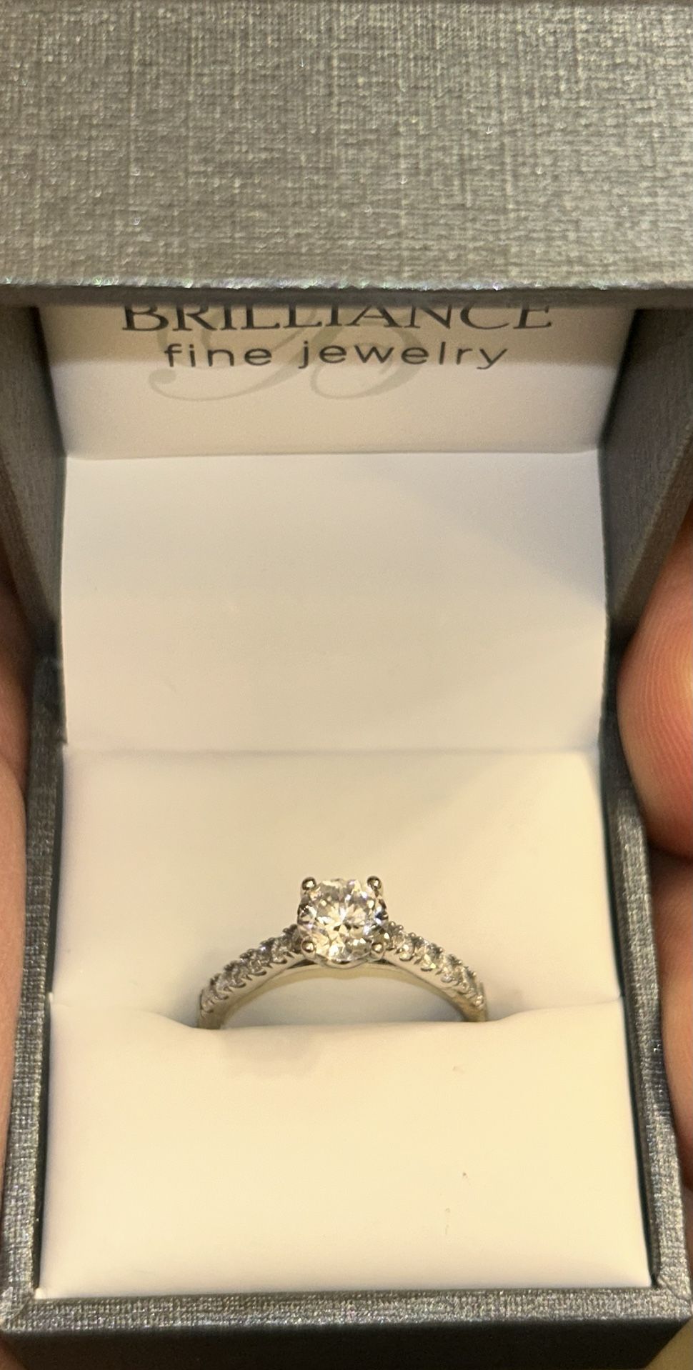 Sterling Silver engagement Ring Only SIZE 7