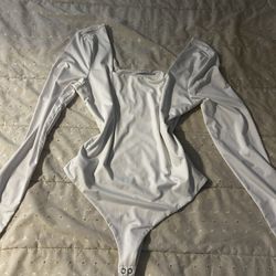 White Long Sleeve Bodysuit