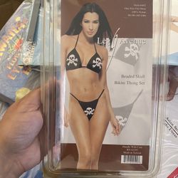 New, Leg Avenue Beaded Bathing Suit Bikini 