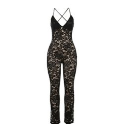 Black Lace Jumpsuit 