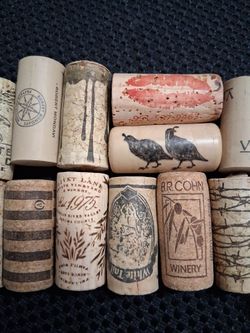 Large box of  wine corks for arts and  crafts.